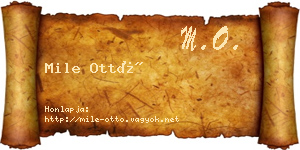 Mile Ottó névjegykártya